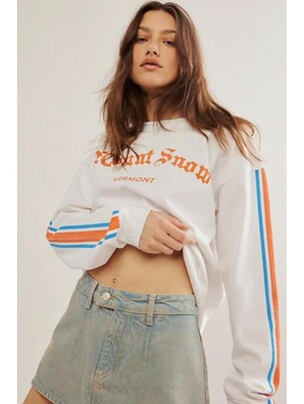 The Bureau x Free People Mount Snow Vermont Long Sleeve Tee (M)